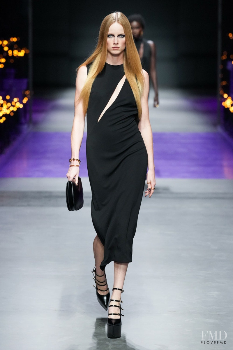 Rianne Van Rompaey featured in  the Versace fashion show for Spring/Summer 2023