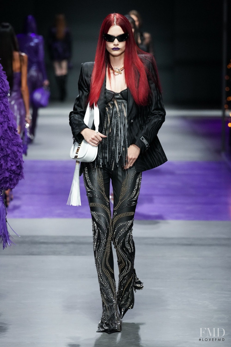 Louise Robert featured in  the Versace fashion show for Spring/Summer 2023