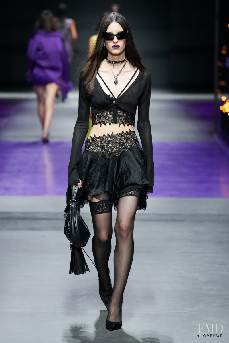 Valery Sergeeva featured in  the Versace fashion show for Spring/Summer 2023