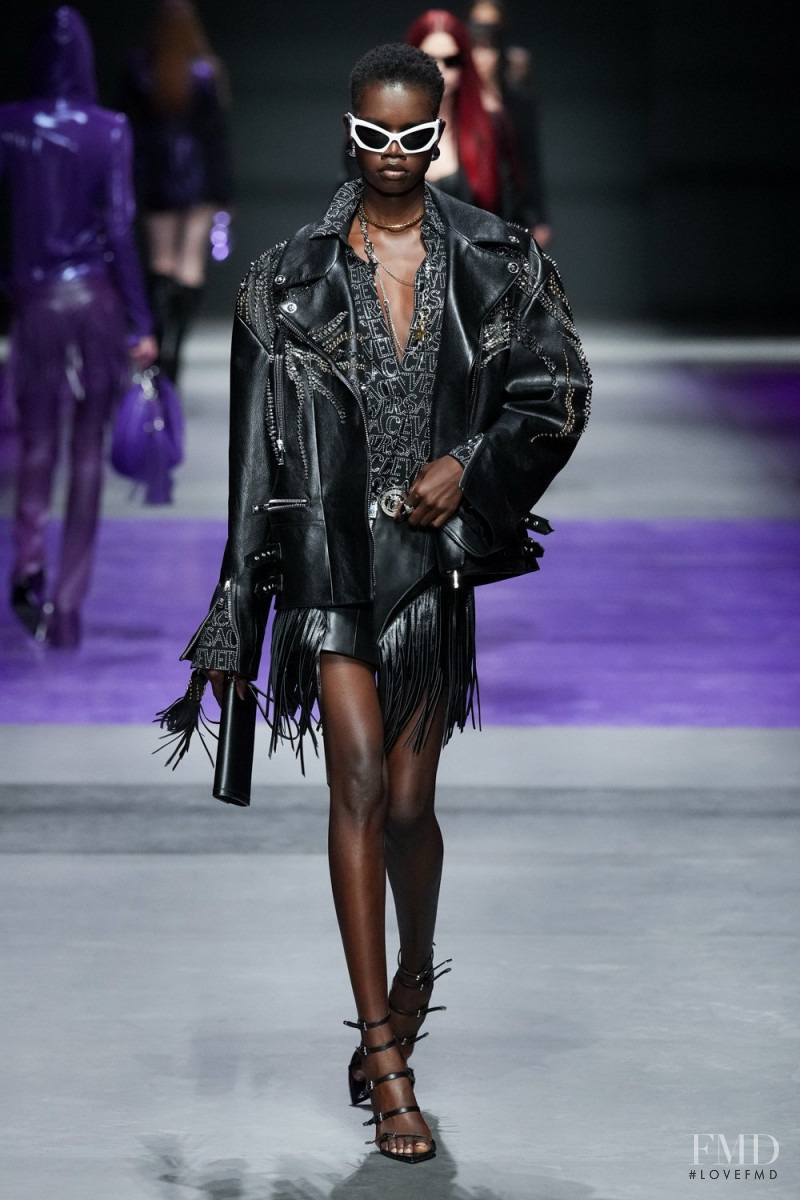 Mary Ukech featured in  the Versace fashion show for Spring/Summer 2023