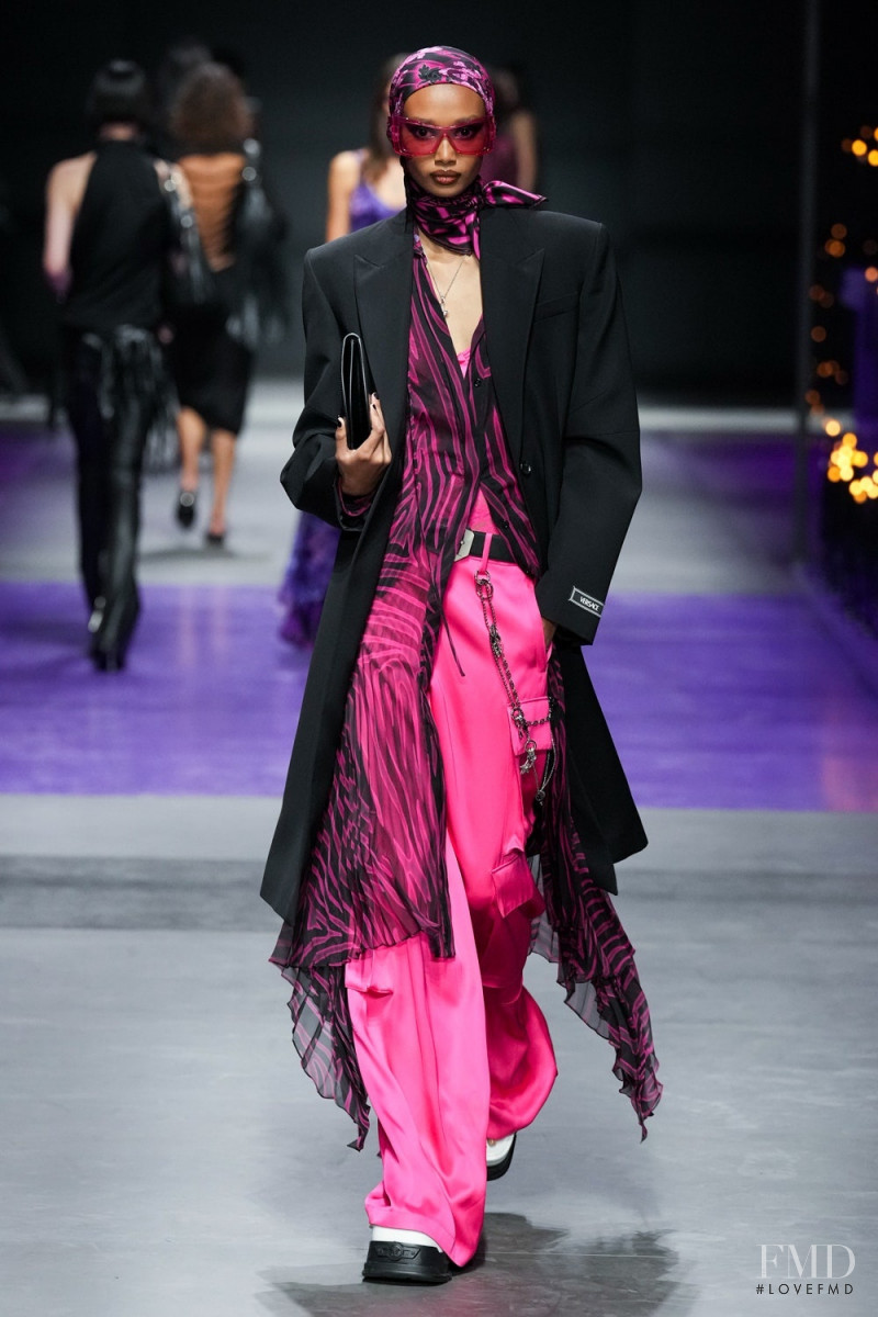 Ugbad Abdi featured in  the Versace fashion show for Spring/Summer 2023