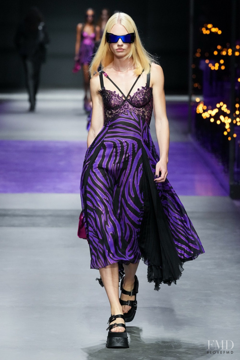 Vilma Sjöberg featured in  the Versace fashion show for Spring/Summer 2023