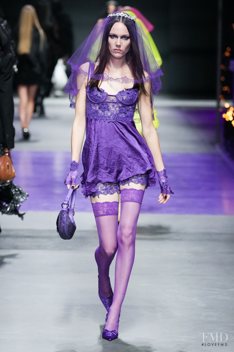 Kiki Willems featured in  the Versace fashion show for Spring/Summer 2023