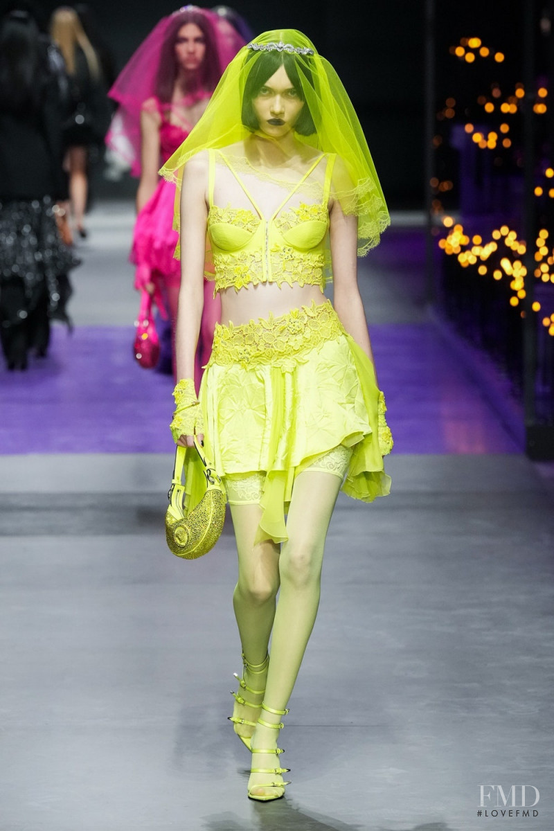 Sofia Steinberg featured in  the Versace fashion show for Spring/Summer 2023