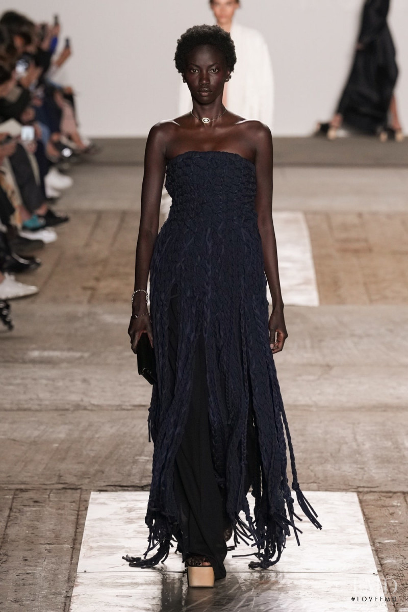 Anok Yai featured in  the Ports 1961 fashion show for Spring/Summer 2023