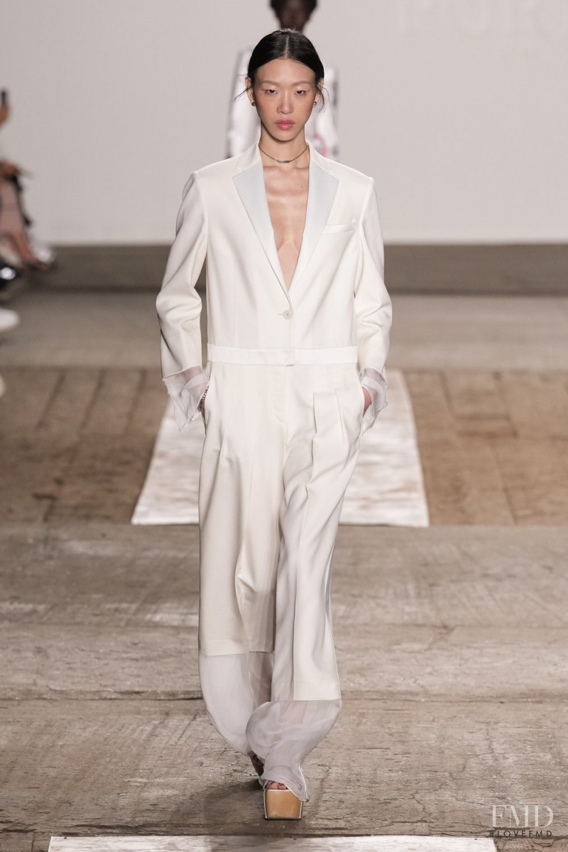 So Ra Choi featured in  the Ports 1961 fashion show for Spring/Summer 2023