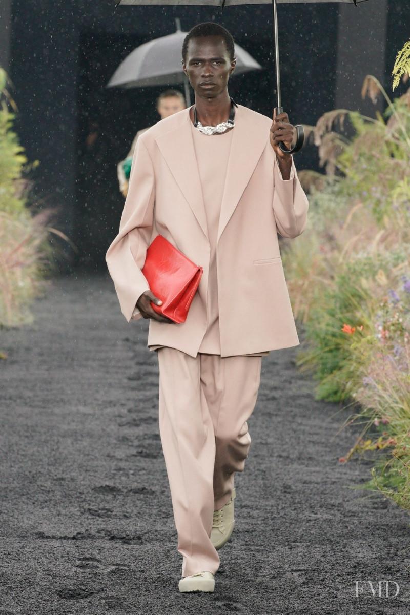 Malick Bodian featured in  the Jil Sander fashion show for Spring/Summer 2023