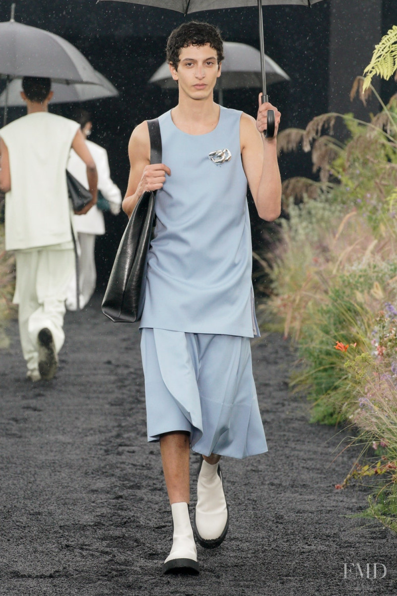 Takfarines Bengana featured in  the Jil Sander fashion show for Spring/Summer 2023