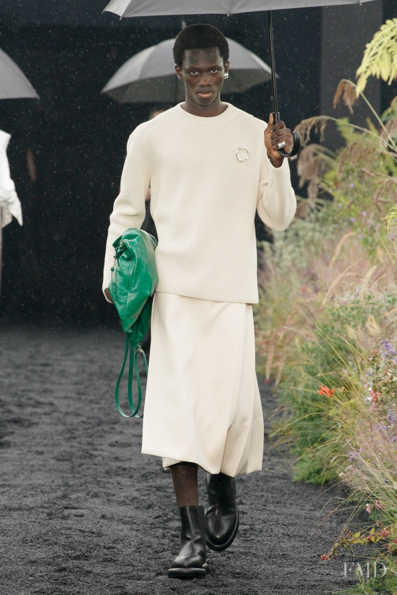 Hamaam Pelewura featured in  the Jil Sander fashion show for Spring/Summer 2023