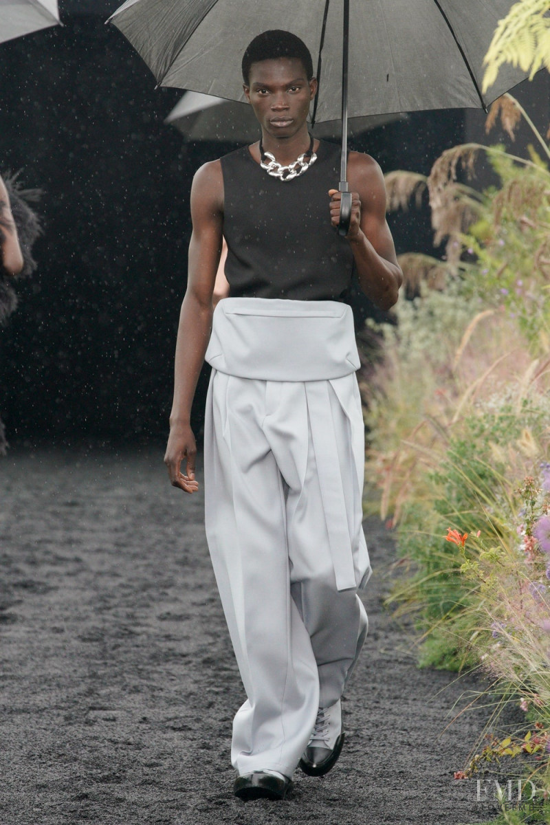 Dara Gueye featured in  the Jil Sander fashion show for Spring/Summer 2023