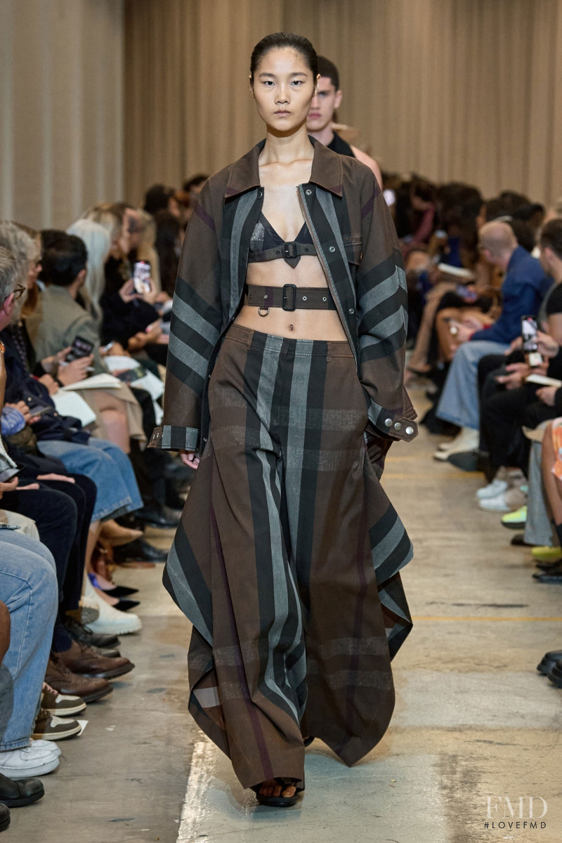 Canlan Wang featured in  the Burberry fashion show for Spring/Summer 2023