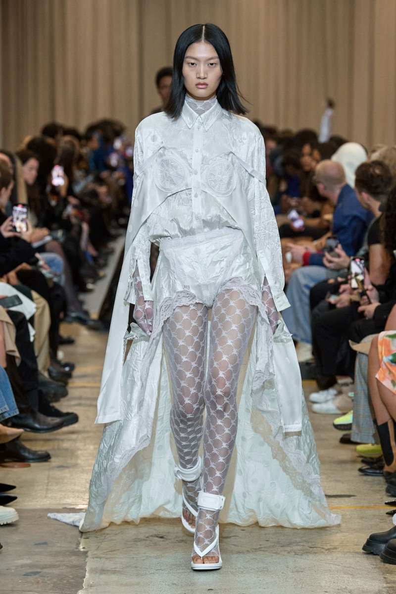 Yilan Hua featured in  the Burberry fashion show for Spring/Summer 2023