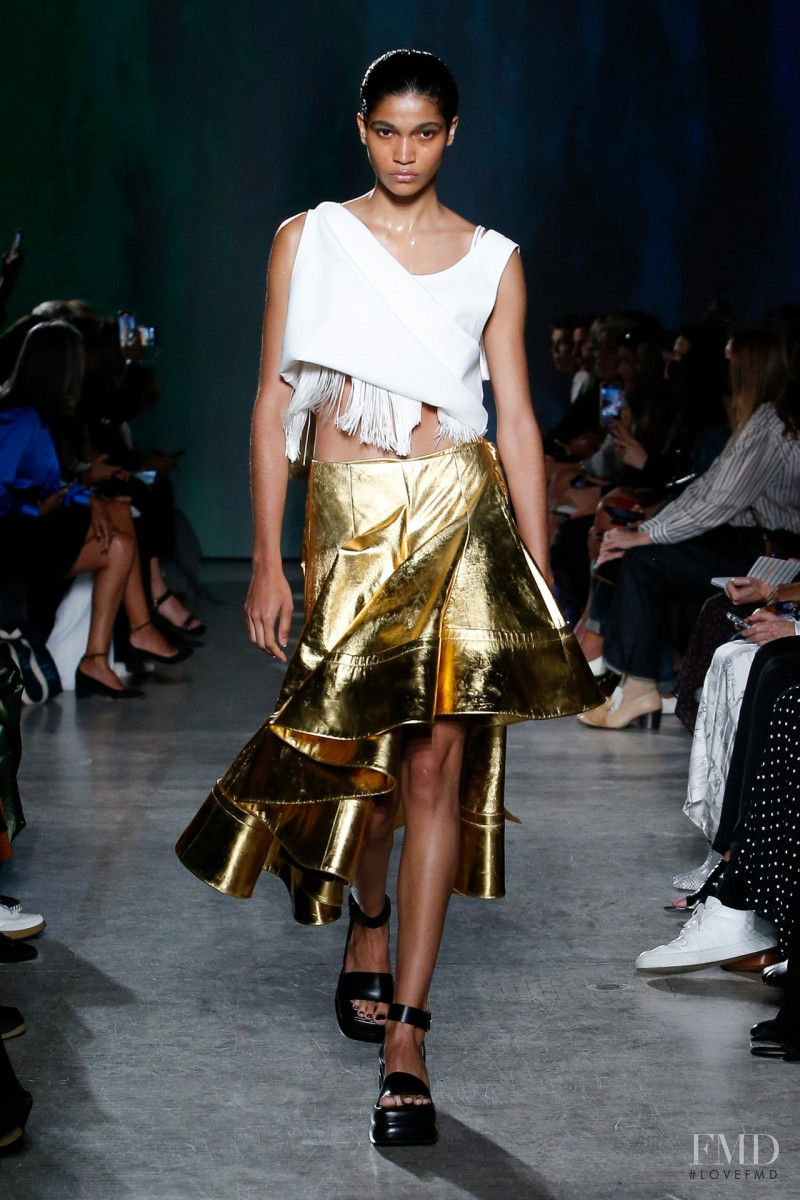 Raynara Negrine featured in  the Proenza Schouler fashion show for Spring/Summer 2023