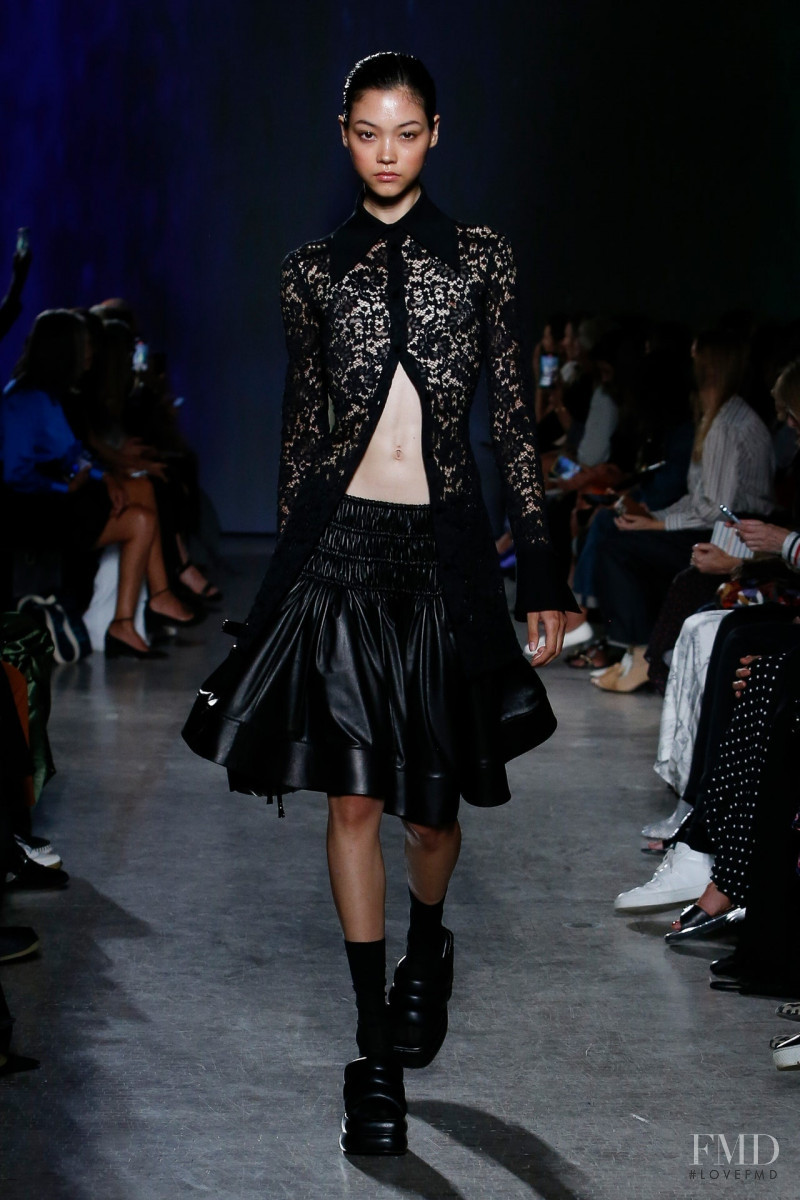 Mika Schneider featured in  the Proenza Schouler fashion show for Spring/Summer 2023