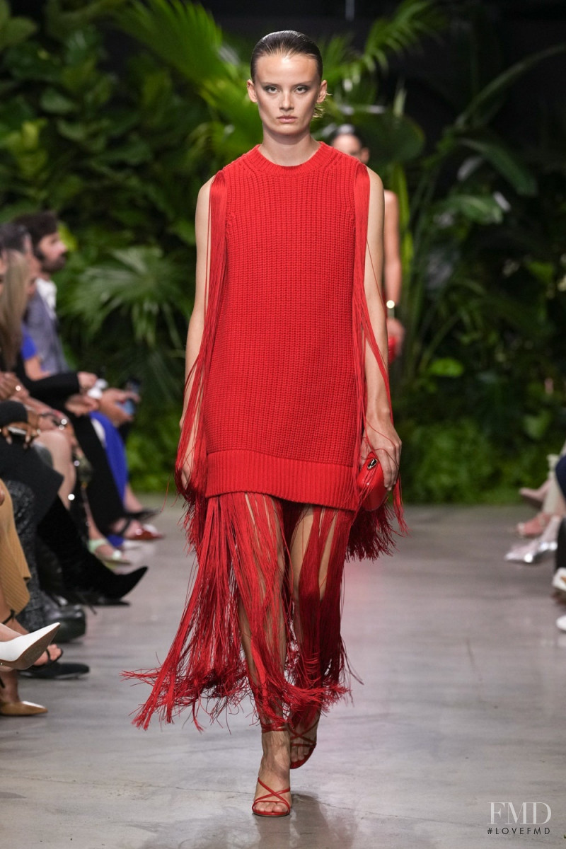 Evie Saunders featured in  the Michael Kors Collection fashion show for Spring/Summer 2023