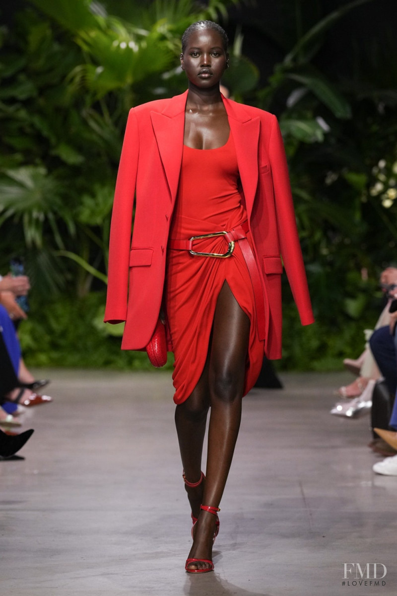 Adut Akech Bior featured in  the Michael Kors Collection fashion show for Spring/Summer 2023