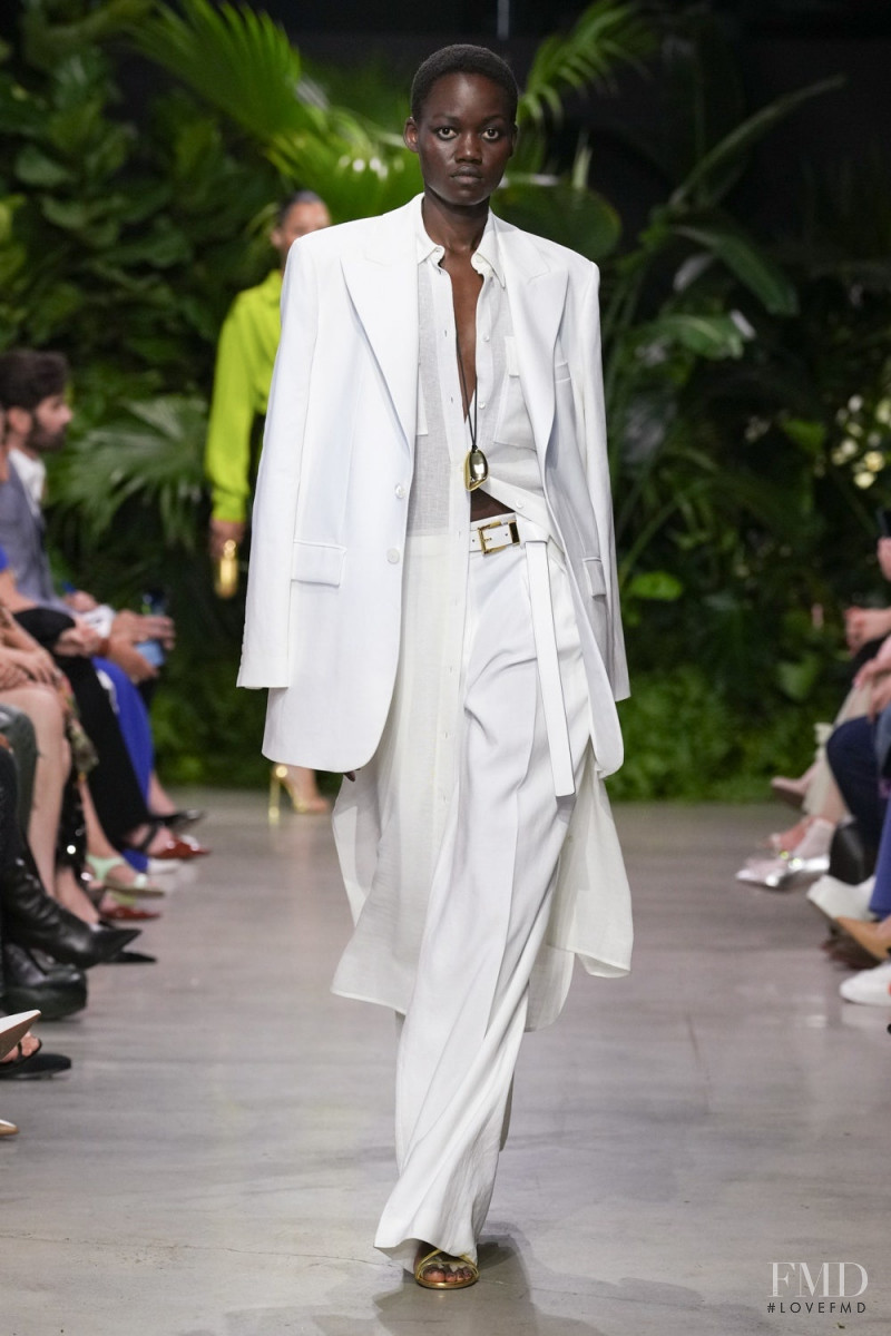 Caren Jepkemei featured in  the Michael Kors Collection fashion show for Spring/Summer 2023