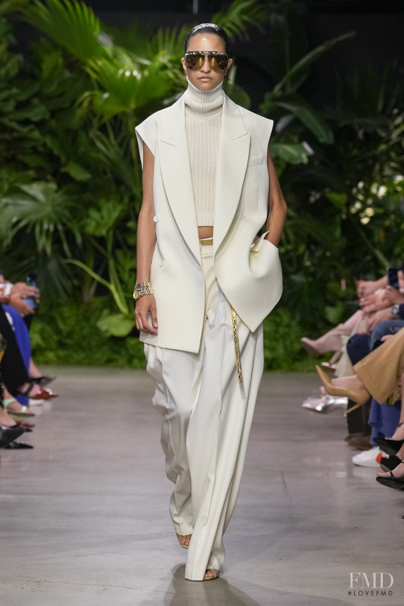 America Gonzalez featured in  the Michael Kors Collection fashion show for Spring/Summer 2023