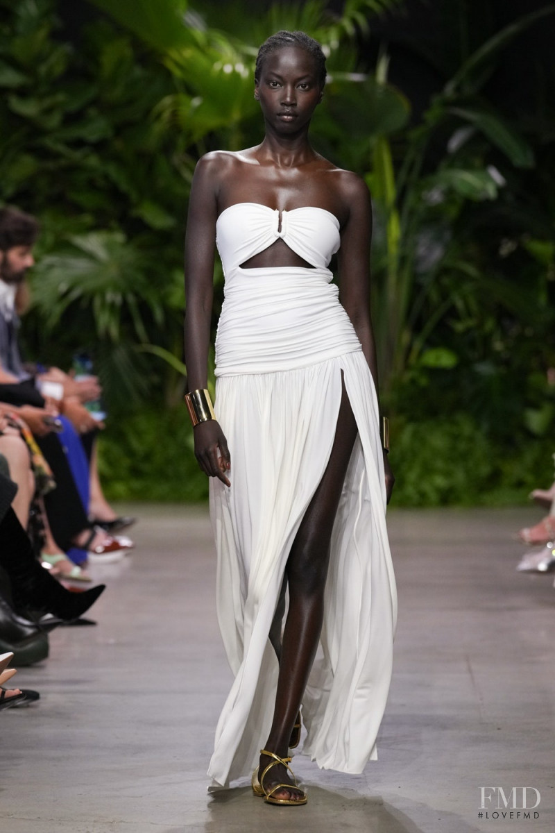 Anok Yai featured in  the Michael Kors Collection fashion show for Spring/Summer 2023