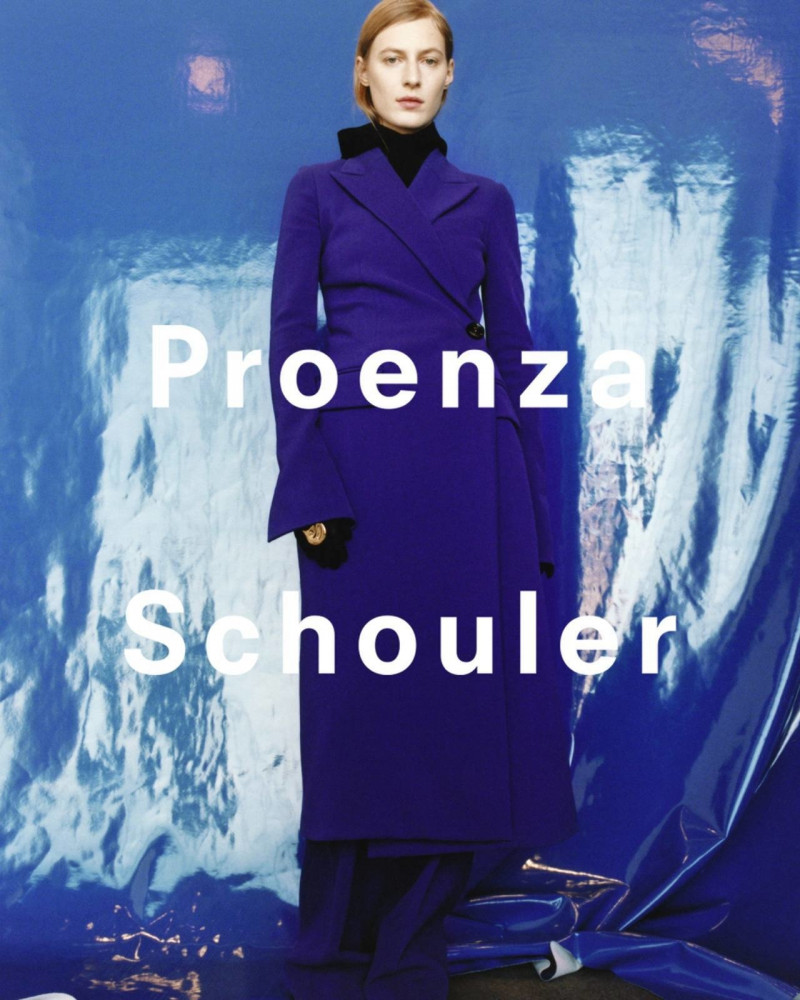 Julia Nobis featured in  the Proenza Schouler advertisement for Autumn/Winter 2022