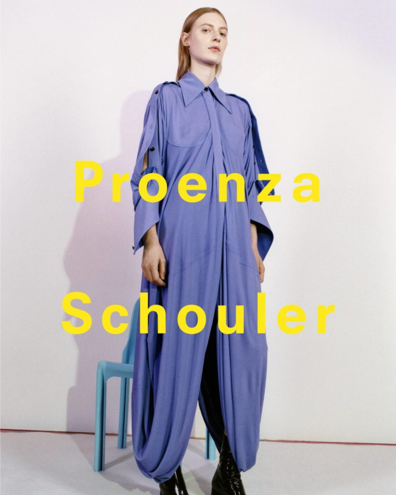 Julia Nobis featured in  the Proenza Schouler advertisement for Autumn/Winter 2022