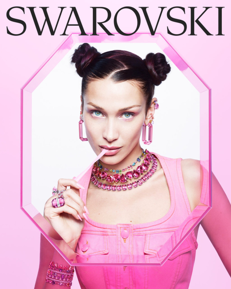 Bella Hadid featured in  the Swarovski advertisement for Spring/Summer 2022