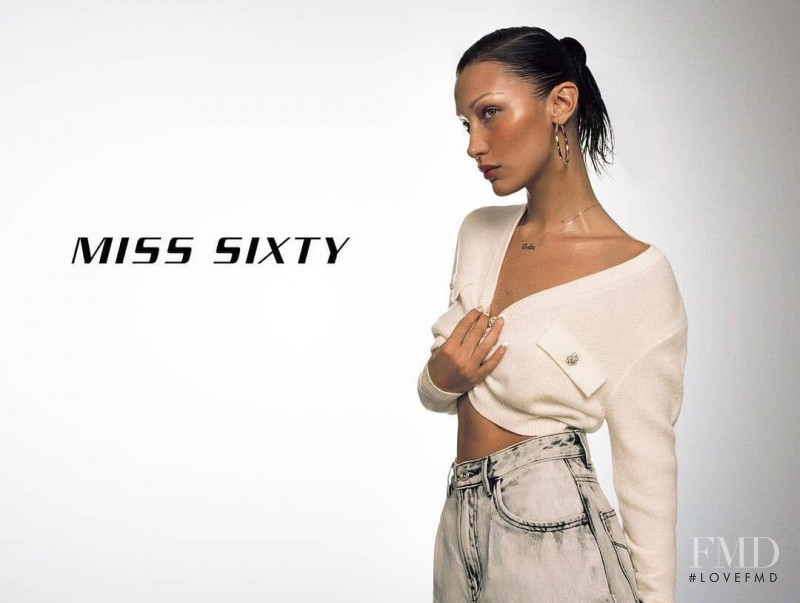 Bella Hadid featured in  the Miss Sixty advertisement for Spring/Summer 2021