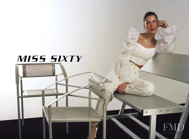 Bella Hadid featured in  the Miss Sixty advertisement for Spring/Summer 2021
