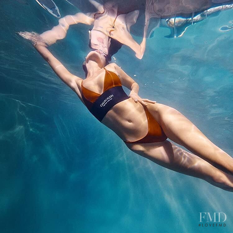 Bella Hadid featured in  the Calvin Klein Swimwear advertisement for Summer 2020
