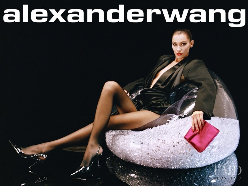 Bella Hadid featured in  the Alexander Wang Valentine\'s Day advertisement for Spring/Summer 2020