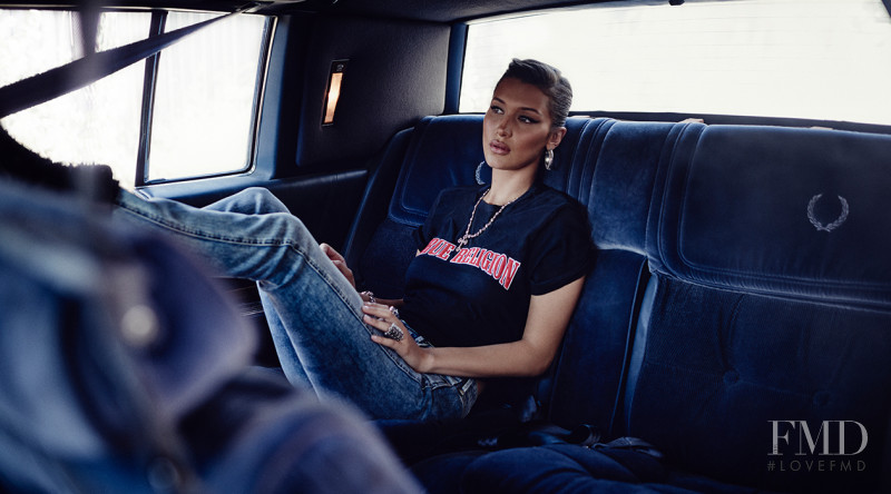 Bella Hadid featured in  the True Religion advertisement for Spring/Summer 2019