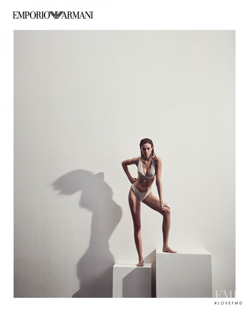 Josephine Skriver featured in  the Emporio Armani Underwear advertisement for Autumn/Winter 2022
