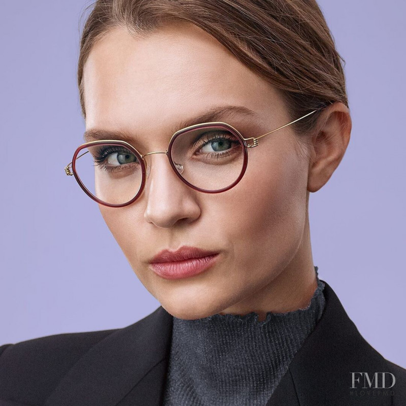 Josephine Skriver featured in  the Lindberg Eyewear advertisement for Spring/Summer 2022