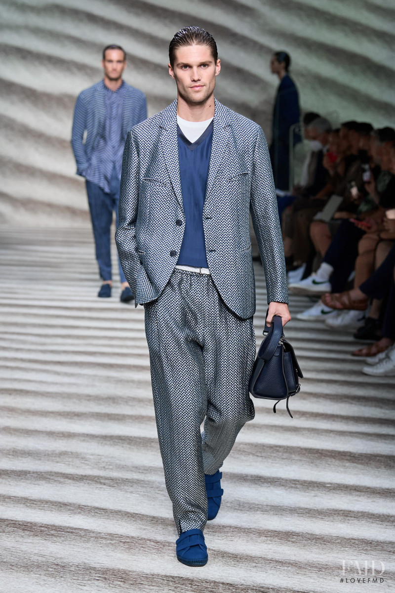 Nick Truelove featured in  the Giorgio Armani fashion show for Spring/Summer 2023