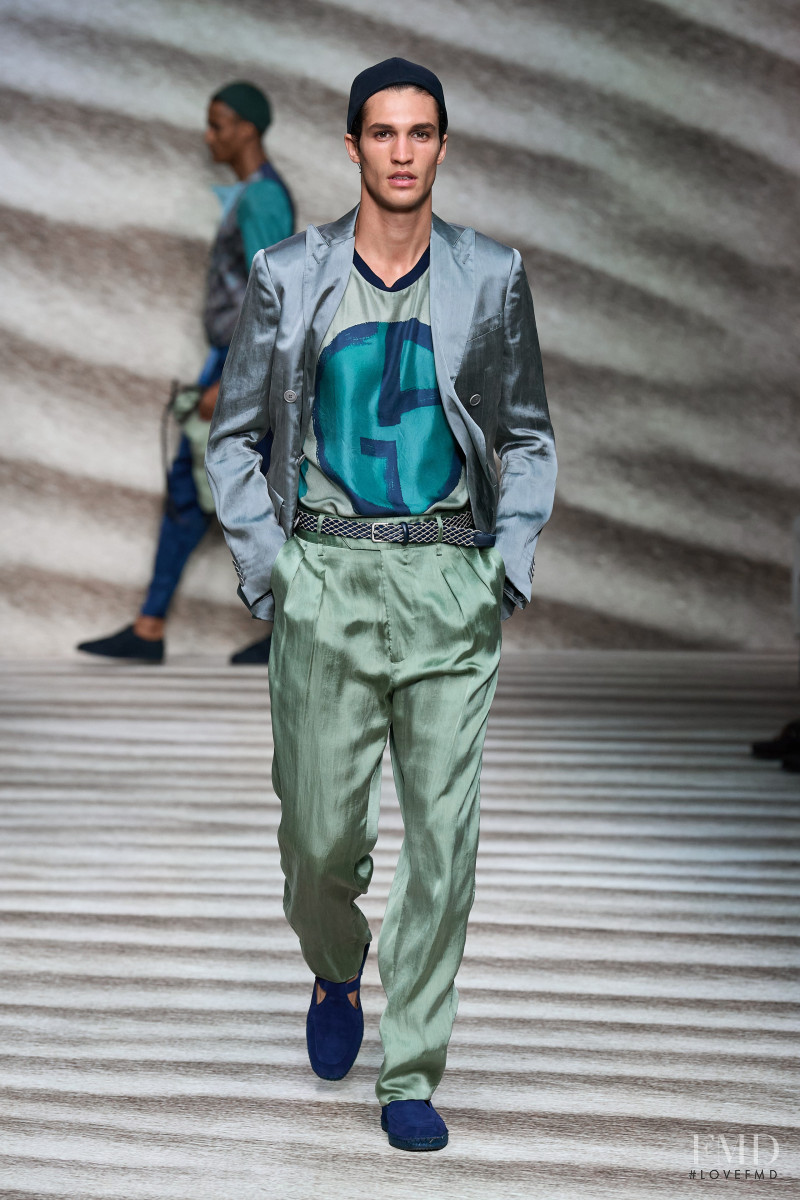 Francisco Henriques featured in  the Giorgio Armani fashion show for Spring/Summer 2023