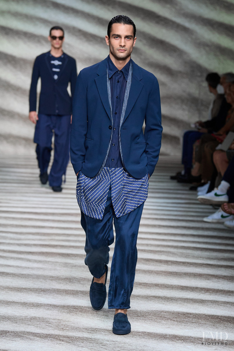 Aleksandar Rusic featured in  the Giorgio Armani fashion show for Spring/Summer 2023