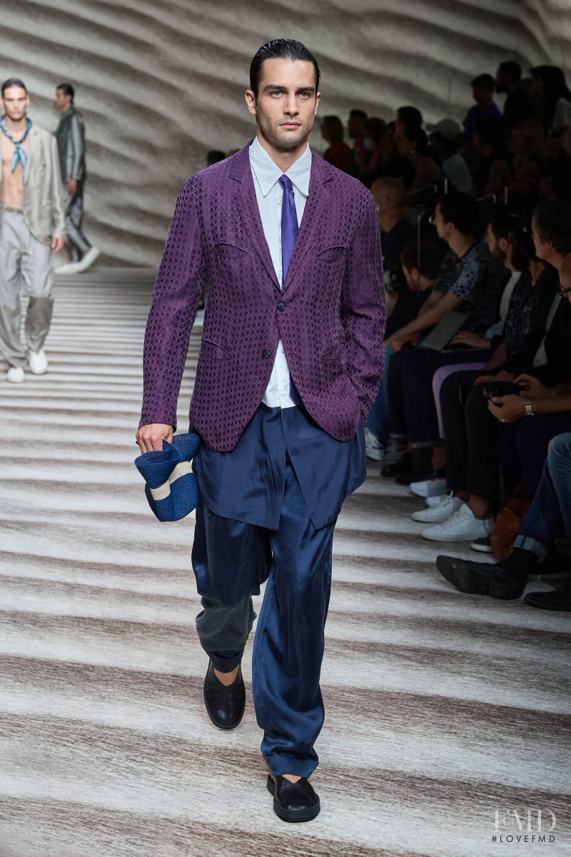 Aleksandar Rusic featured in  the Giorgio Armani fashion show for Spring/Summer 2023