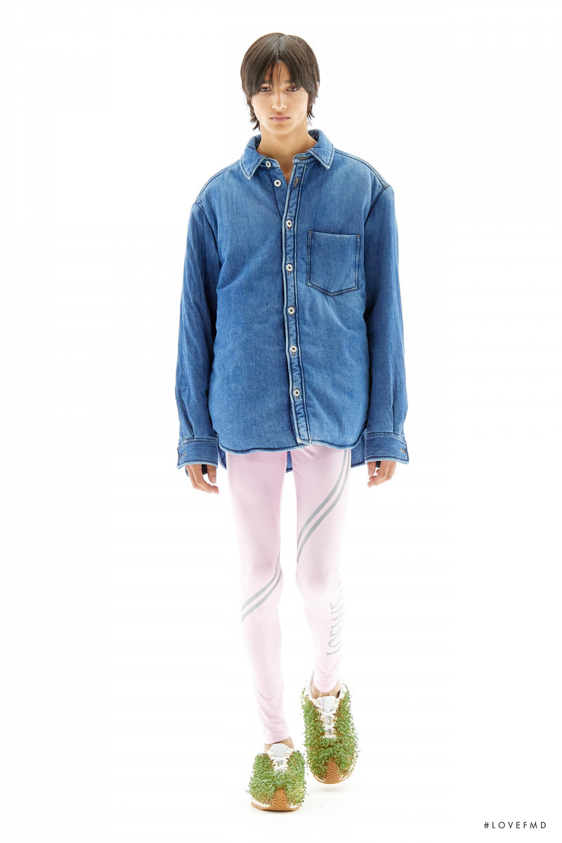 Rubuen Bilan-Carroll featured in  the Loewe fashion show for Spring/Summer 2023