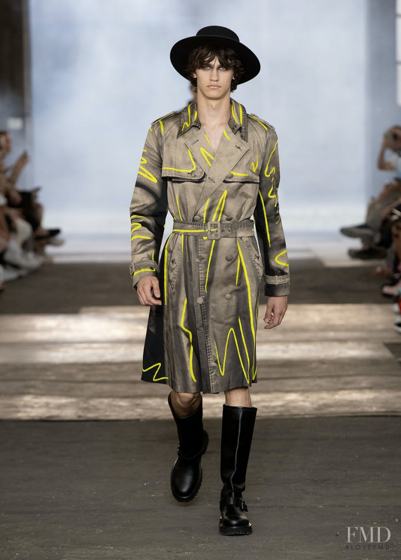 Matej Kumicak featured in  the Moschino fashion show for Spring/Summer 2023