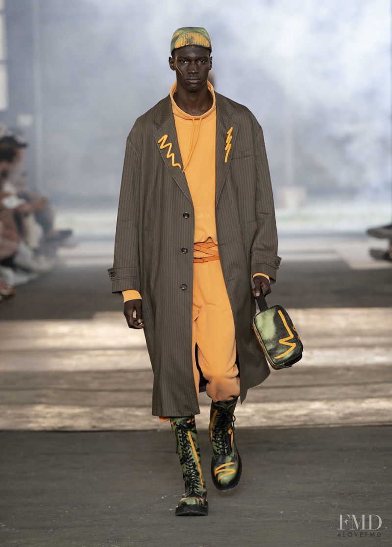 Momo Ndiaye featured in  the Moschino fashion show for Spring/Summer 2023