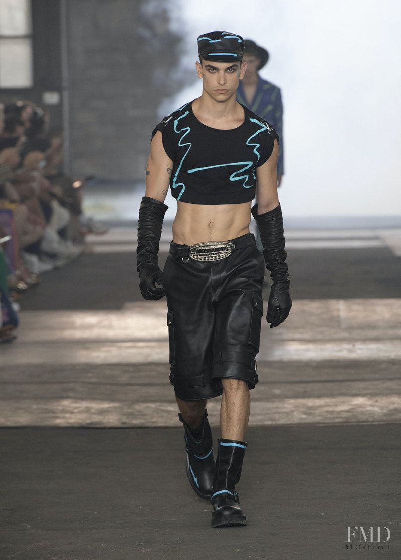 Simone Bricchi featured in  the Moschino fashion show for Spring/Summer 2023