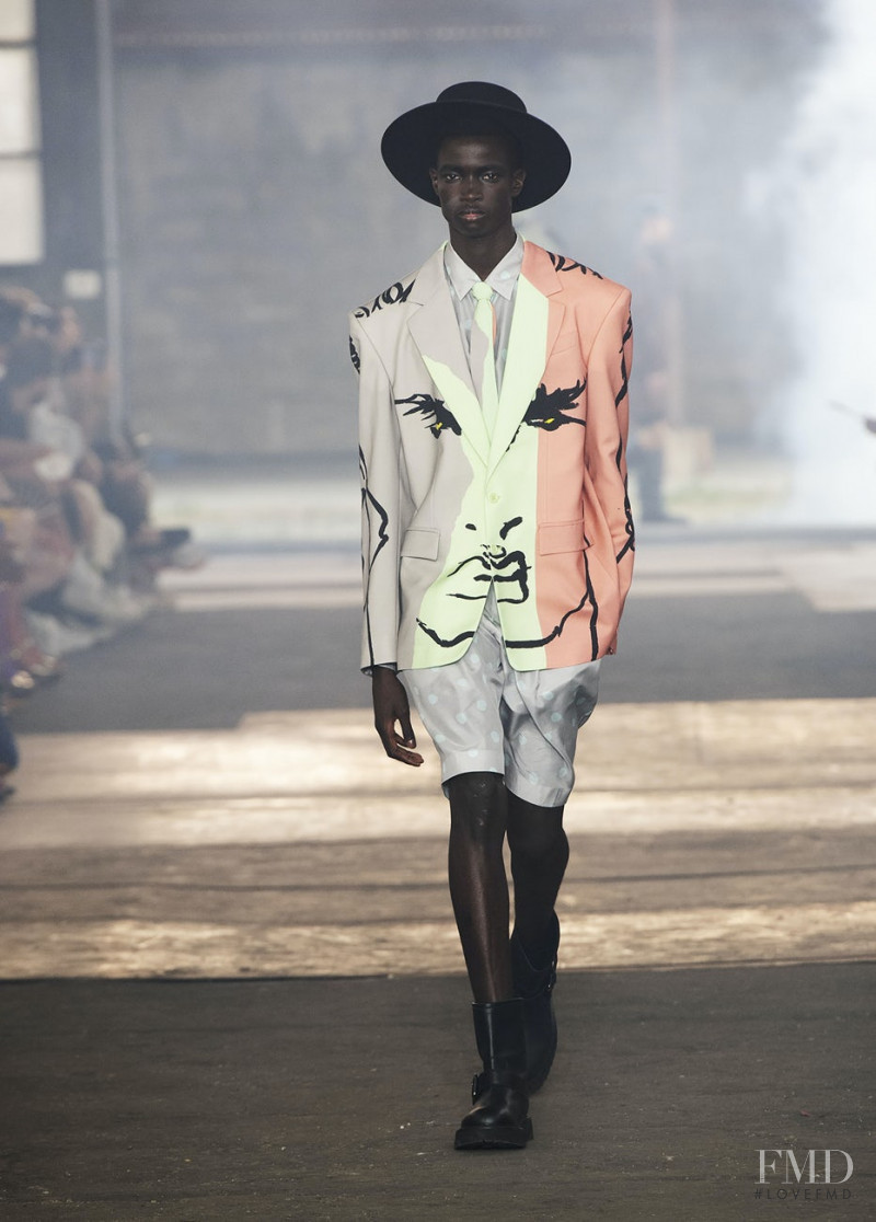 Ahmadou Gueye featured in  the Moschino fashion show for Spring/Summer 2023