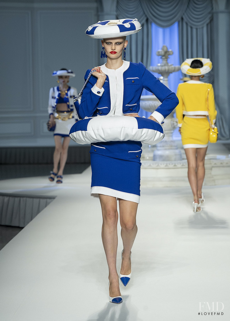 Bo Exters featured in  the Moschino fashion show for Spring/Summer 2023