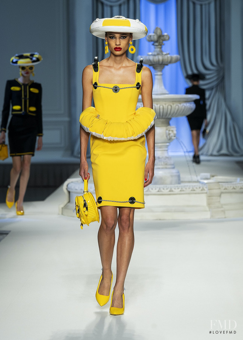 Annemary Aderibigbe featured in  the Moschino fashion show for Spring/Summer 2023