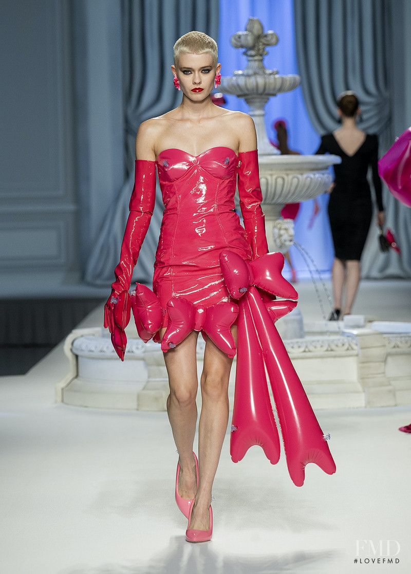 Maike Inga featured in  the Moschino fashion show for Spring/Summer 2023