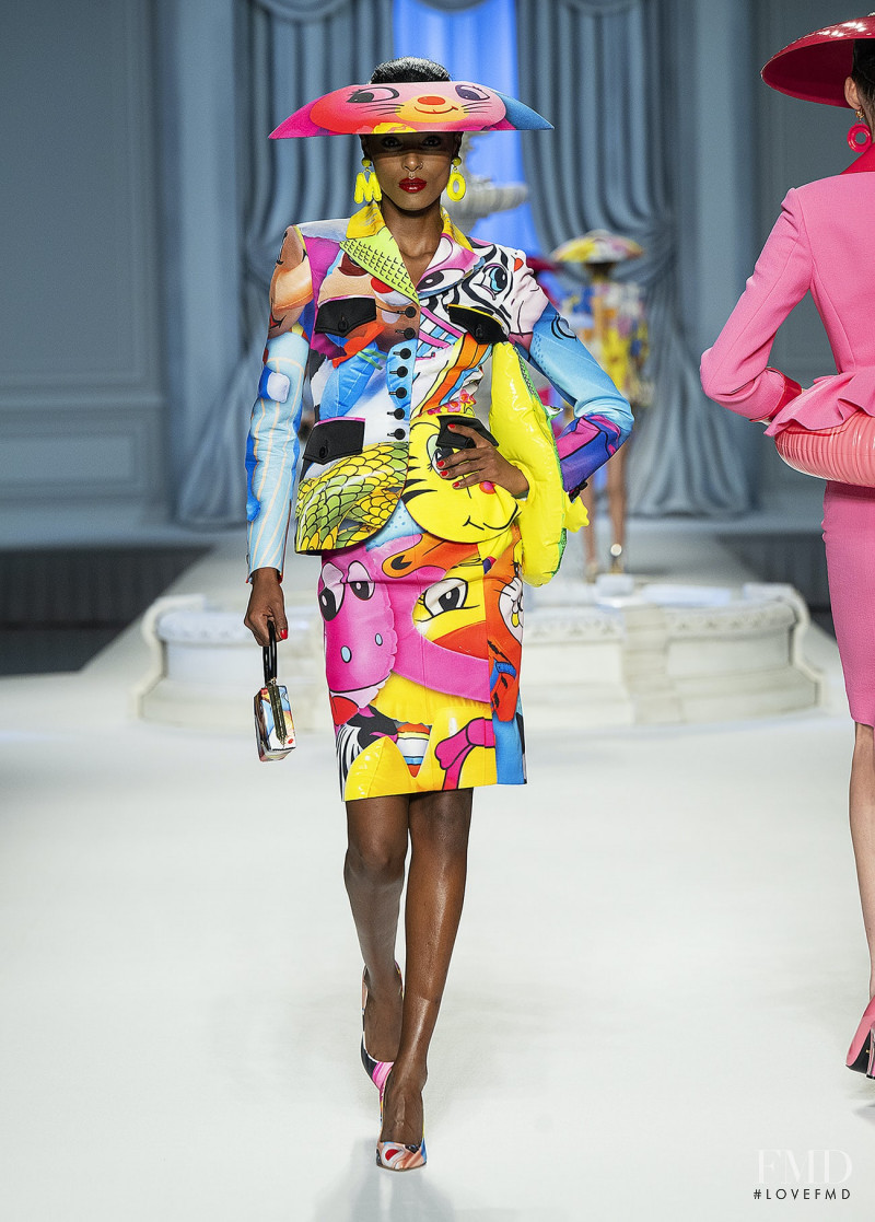 Malika Louback featured in  the Moschino fashion show for Spring/Summer 2023
