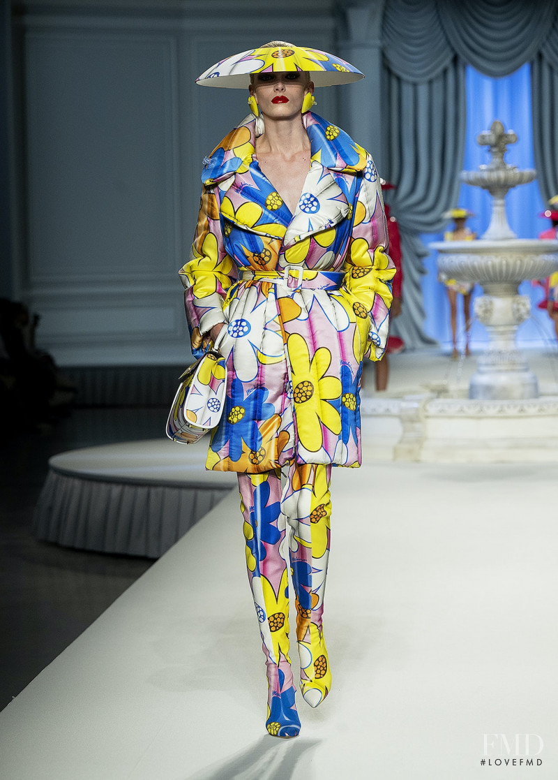 Alex Consani featured in  the Moschino fashion show for Spring/Summer 2023