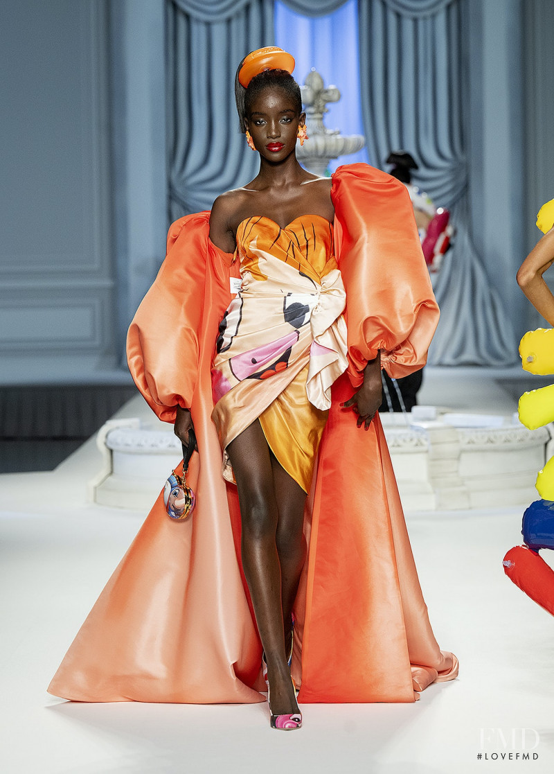 Maty Fall Diba featured in  the Moschino fashion show for Spring/Summer 2023