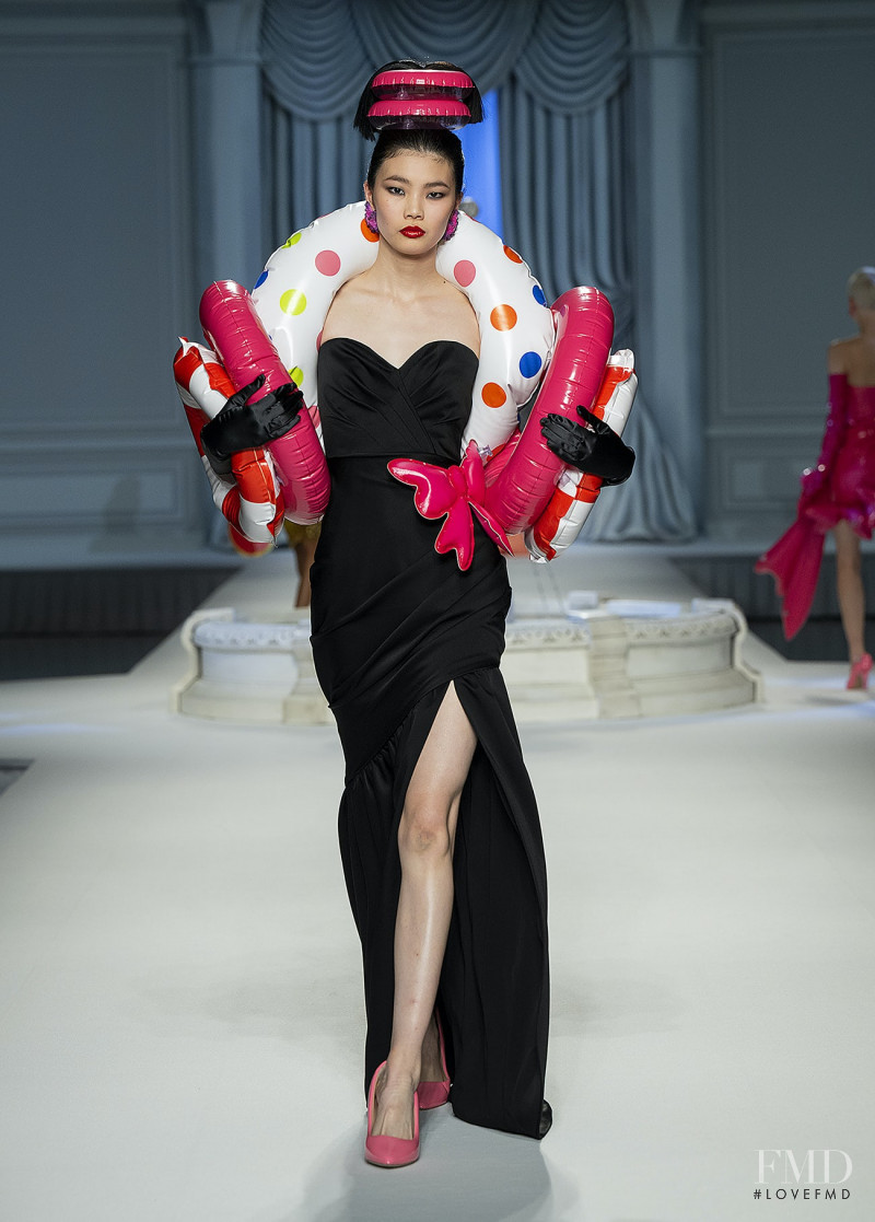 Sherry Shi featured in  the Moschino fashion show for Spring/Summer 2023