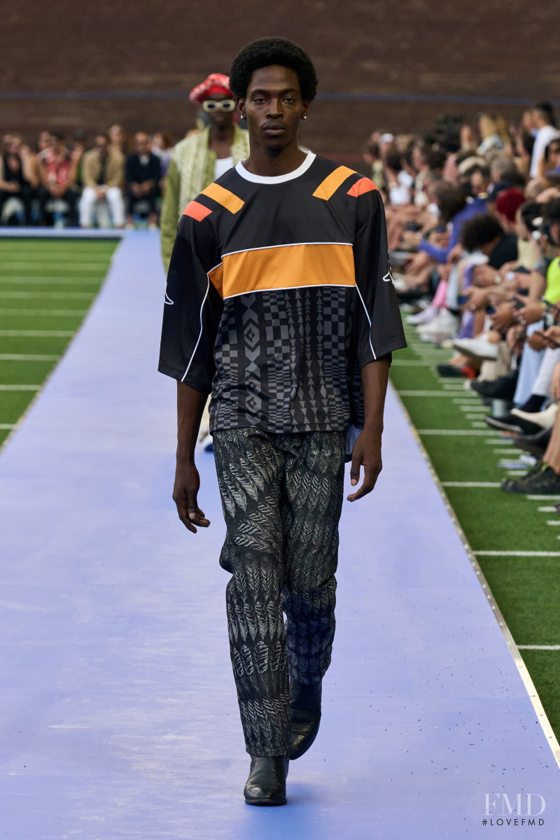 Souleymane Sacko featured in  the Marcelo Burlon County of Milan fashion show for Spring/Summer 2023